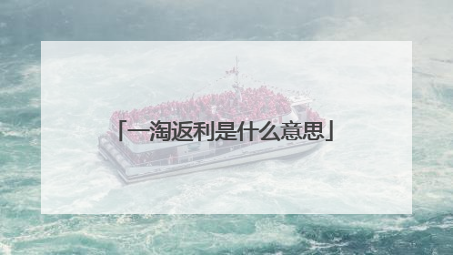 一淘返利是什么意思
