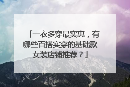 一衣多穿最实惠,有哪些百搭实穿的基础款女装店铺推荐?