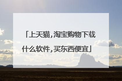 上天猫,淘宝购物下载什么软件,买东西便宜