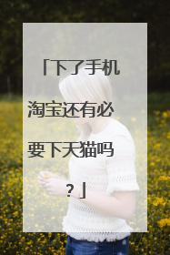 下了手机淘宝还有必要下天猫吗?