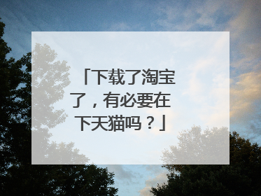 下载了淘宝了,有必要在下天猫吗?
