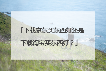 下载京东买东西好还是下载淘宝买东西好？