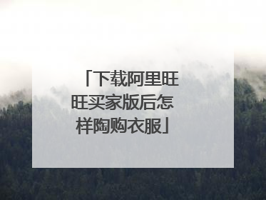 下载阿里旺旺买家版后怎样陶购衣服