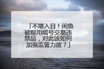 不堪入目!闲鱼被曝用暗号交易违禁品,对此该如何加强监管力度?