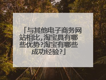 与其他电子商务网站相比,淘宝具有哪些优势?淘宝有哪些成功经验?