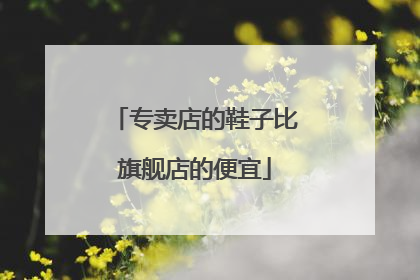 专卖店的鞋子比旗舰店的便宜