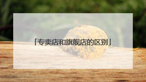 专卖店和旗舰店的区别