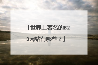世界上著名的B2B网站有哪些?