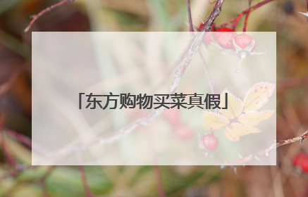 东方购物买菜真假