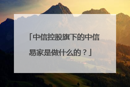 中信控股旗下的中信易家是做什么的?