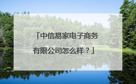 中信易家电子商务有限公司怎么样?