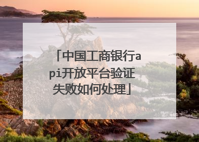 中国工商银行api开放平台验证失败如何处理
