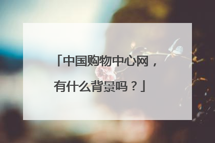 中国购物中心网,有什么背景吗?