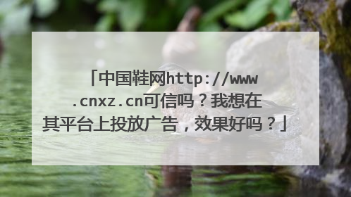 中国鞋网http://www.cnxz.cn可信吗?我想在其平台上投放广告,效果好吗?