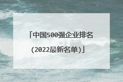 中国500强企业排名(2022最新名单)