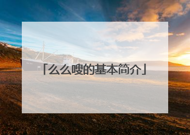 么么嗖的基本简介