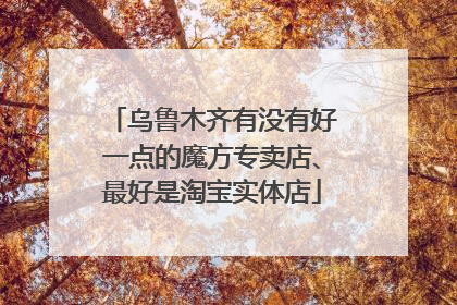 乌鲁木齐有没有好一点的魔方专卖店、最好是淘宝实体店
