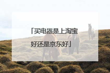 买电器是上淘宝好还是京东好