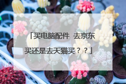 买电脑配件 去京东买还是去天猫买??