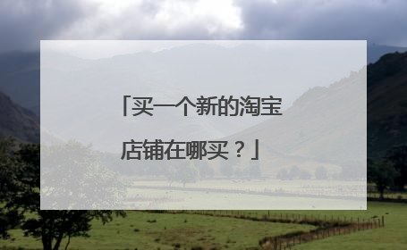 买一个新的淘宝店铺在哪买?