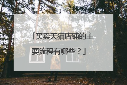 买卖天猫店铺的主要流程有哪些?