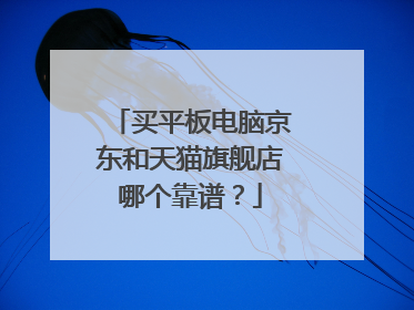 买平板电脑京东和天猫旗舰店哪个靠谱?