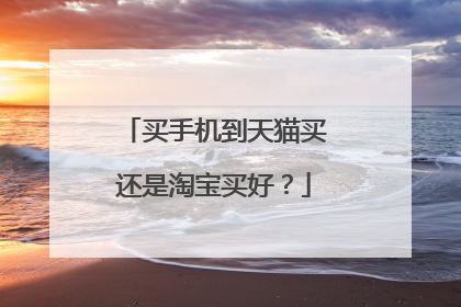 买手机到天猫买还是淘宝买好？