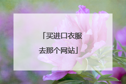 买进口衣服去那个网站