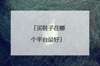 买鞋子在哪个平台最好