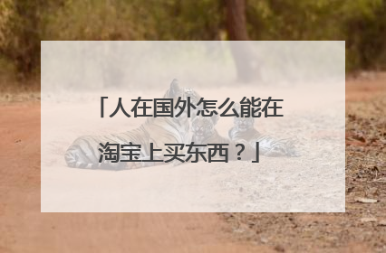 人在国外怎么能在淘宝上买东西?