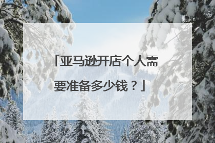 亚马逊开店个人需要准备多少钱?