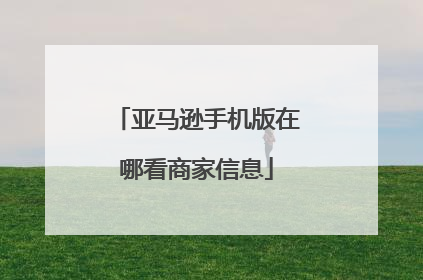 亚马逊手机版在哪看商家信息