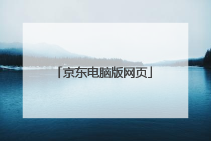 京东电脑版网页