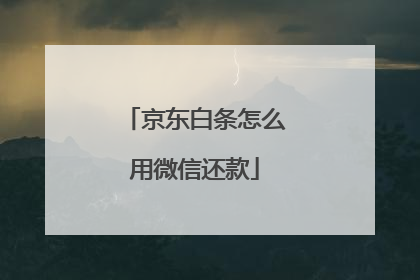 京东白条怎么用微信还款