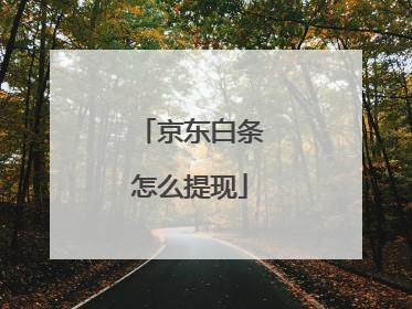 京东白条怎么提现