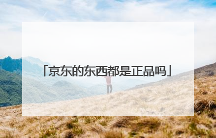 京东的东西都是正品吗