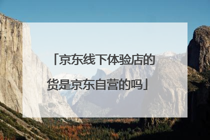 京东线下体验店的货是京东自营的吗