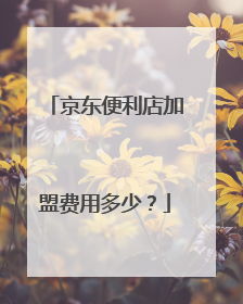 京东便利店加盟费用多少?