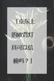京东上的欧普灯具可以信赖吗?