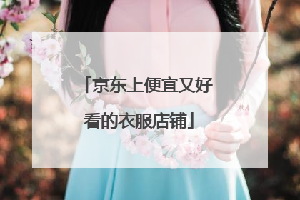 京东上便宜又好看的衣服店铺