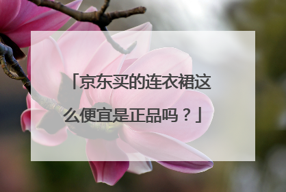 京东买的连衣裙这么便宜是正品吗?