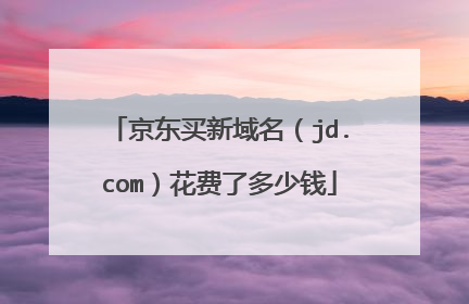 京东买新域名(jd.com)花费了多少钱