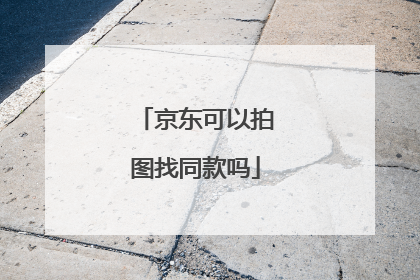 京东可以拍图找同款吗