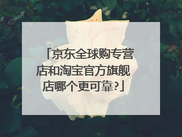 京东全球购专营店和淘宝官方旗舰店哪个更可靠?