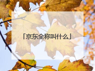 京东全称叫什么