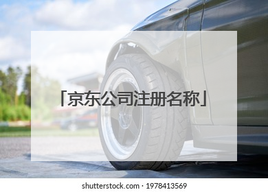 京东公司注册名称