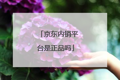 京东内销平台是正品吗