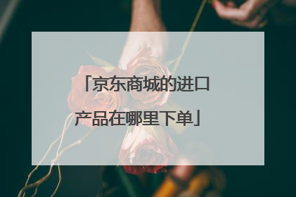 京东商城的进口产品在哪里下单