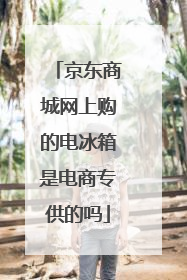 京东商城网上购的电冰箱是电商专供的吗