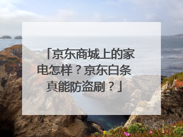 京东商城上的家电怎样?京东白条真能防盗刷?